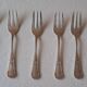6 silver-plated cake forks
