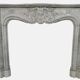 Louis XV style fireplace in white Carrara marble 19th century