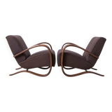 Set of 2 Art Deco Armchairs designed by J. Halabala, Model H269, 1930s