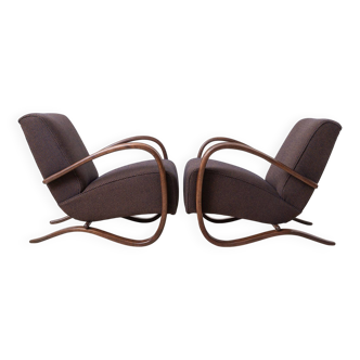 Ensemble de deux fauteuils Art Déco conçus par J. Halabala, modèle H269, années 1930