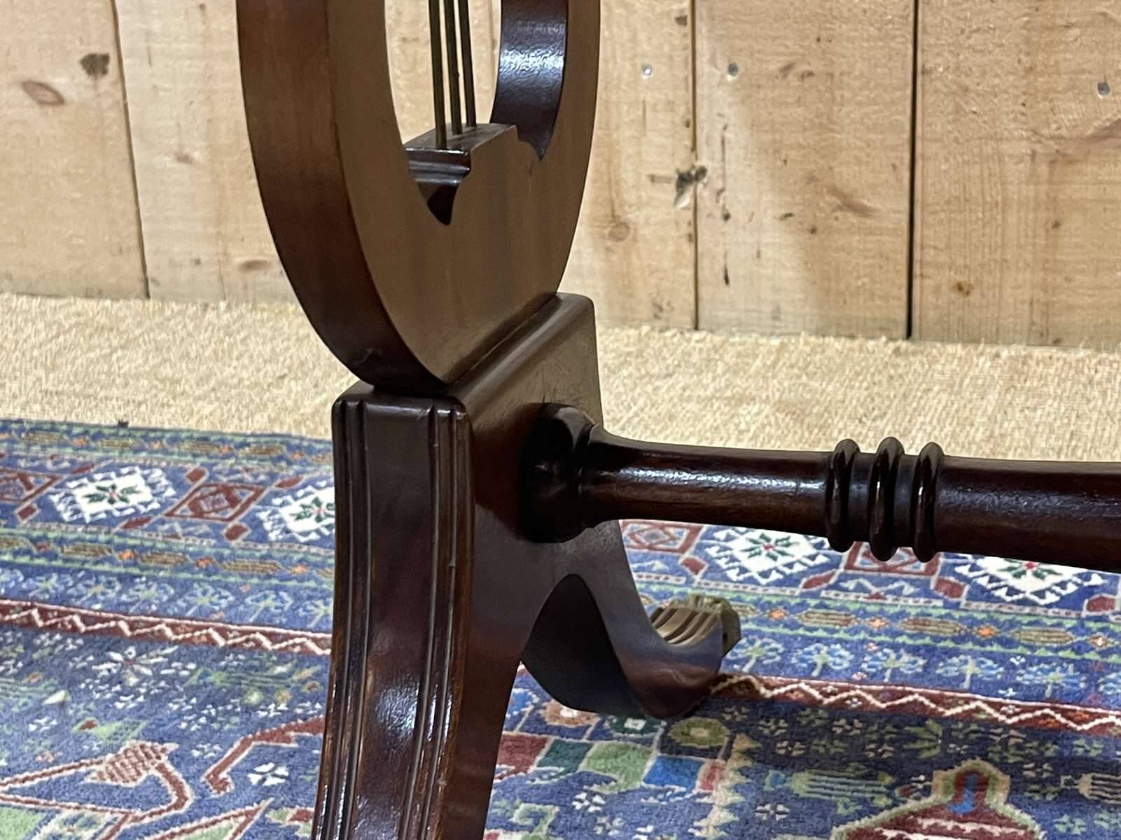 English mahogany drop-leaf desk from the 1950s