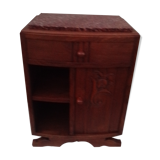 Art deco bedside table top marble door to right H 68 cm