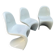 Lot de 3 chaises S vintage blanches dans le style Panton chair - Vitra