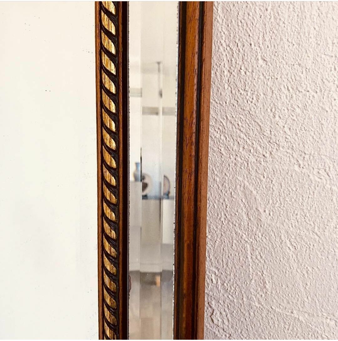 Antique mirror with parecloses 174x73cm