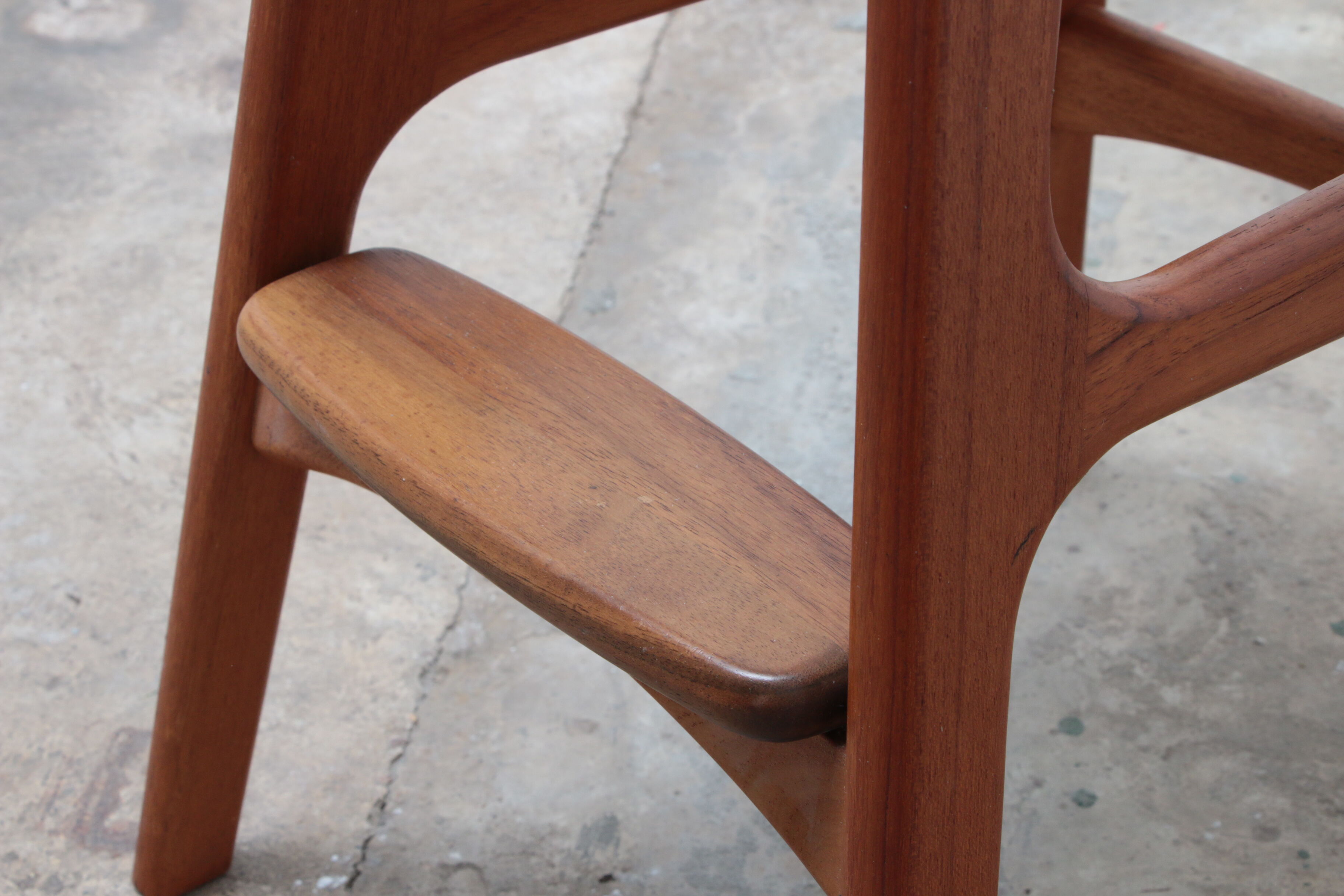 Set of two Erik Buch Teak wood bar stools 1960 Denmark