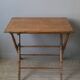 Retro 50s bamboo folding side table, bohemian country decor, console, entryway furniture