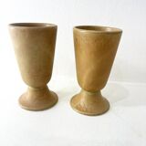 Pair of stoneware mazagrans, 1970