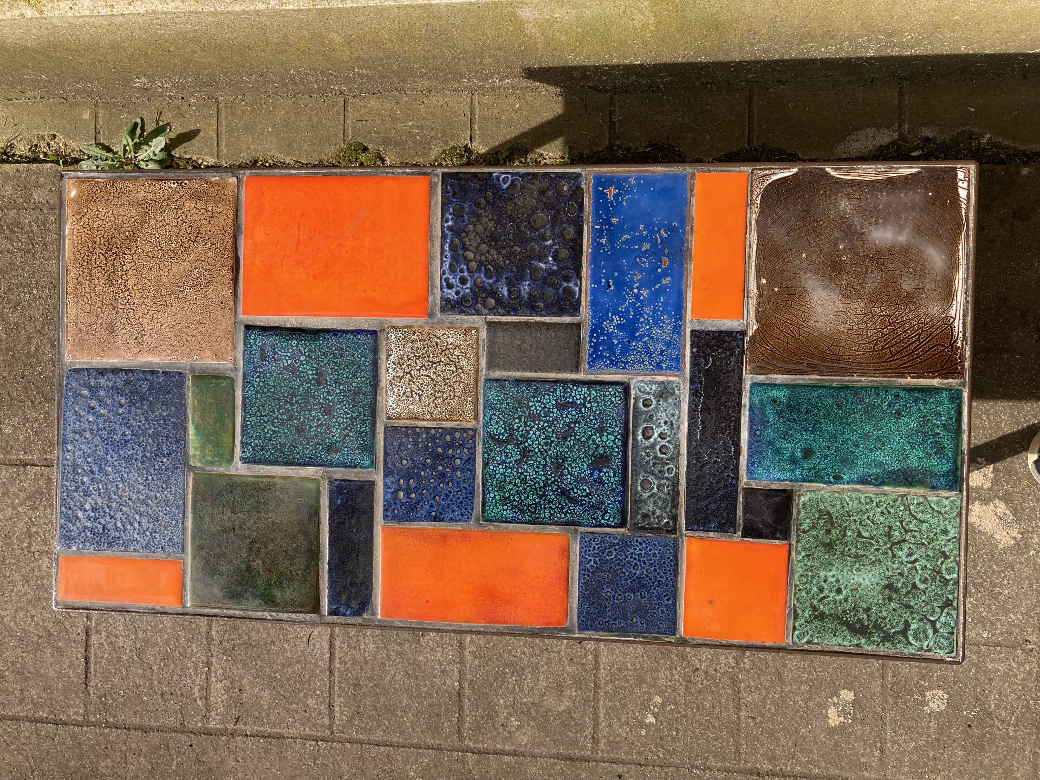 Vintage ceramic coffee table 1970