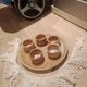 Mini iridescent vintage stoneware mugs