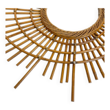 Ortf rattan sun mirror from the 60s