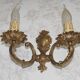 Vintage French Traditional Style Bronze Double Wall Light 5351