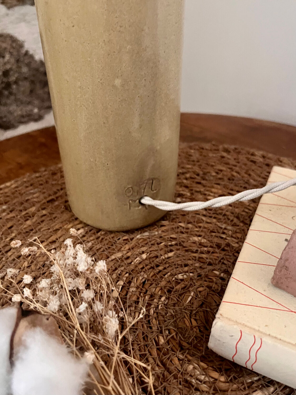 Vintage stoneware lamp