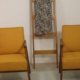 Pair of Scandinavian armchairs 1960 curved armrests. Ref Mimosa