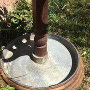 Portemanteau sur pied chêne et zinc