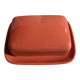 Terracotta ceramic butter dish