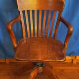 Western bistro chair rotating wood