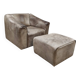 Pouf en cuir vintage DS47 De Sede