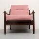 1960s armchair in pale pink, new cushions