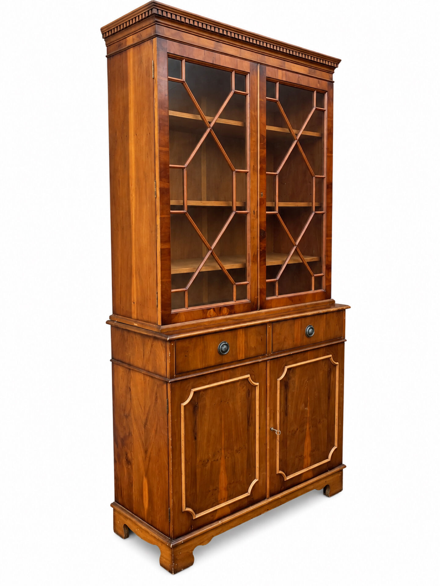 19th-century vintage English display cabinet