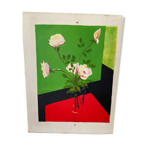 Lithographie nature morte - pierre