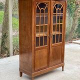 Louis XVI imperial display case with crosspieces and marquetry 110cm
