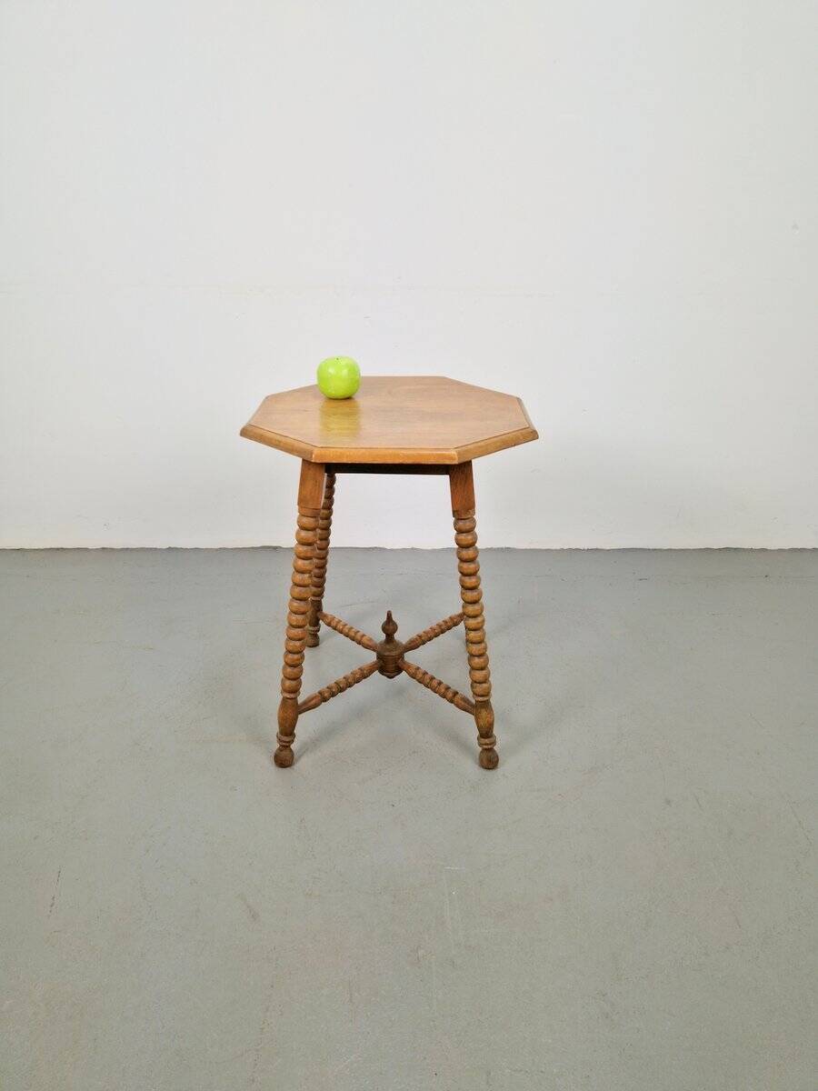 Vintage Dutch Bobbin Side Table, 1930s