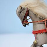 vintage colored wooden rocking horse