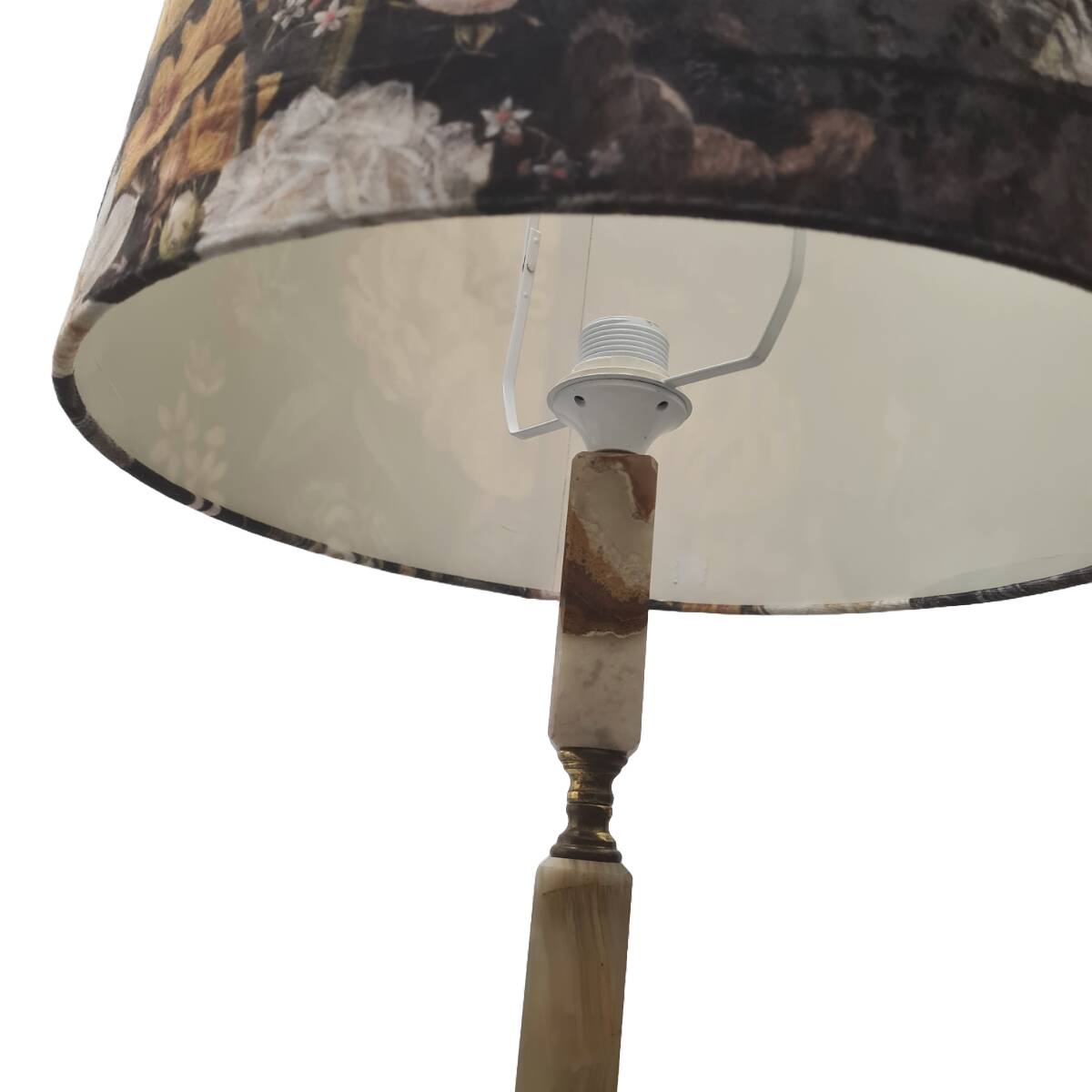 Vintage Onyx And Brass Table Lamp, 1960s