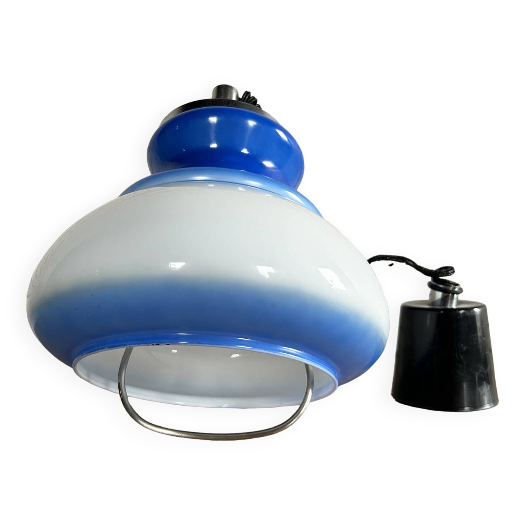 Opaline suspension goes up and down, vintage, 70s