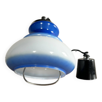 Suspension opaline monte et descends, vintage, années 70