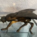 Cendrier mouche en laiton ancien
