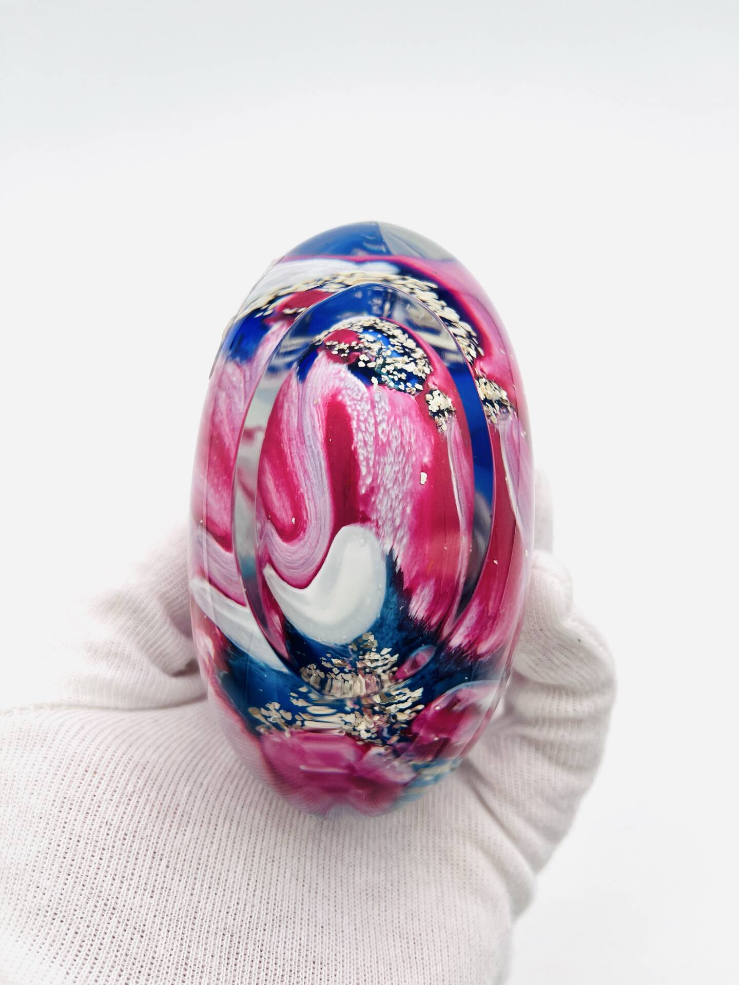 Oball Murano Vase - Sommerso - 24k Gold - Labeled - H30cm/1.17kg