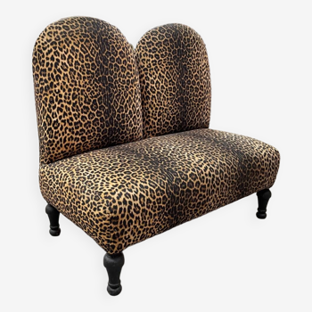 Napoleon III leopard double back bench