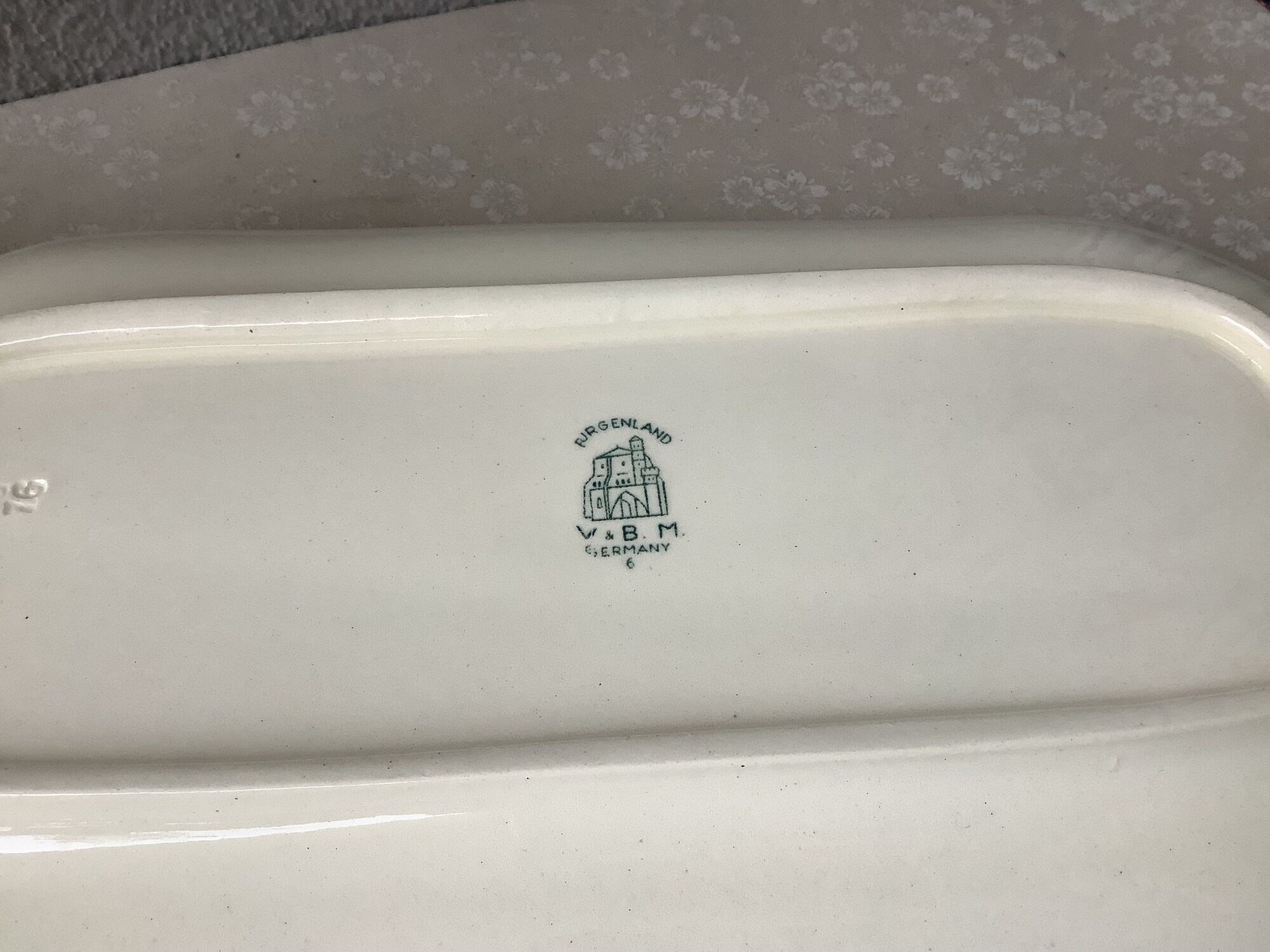Plat à cake villeroy & boch burgenland signé vbm germany