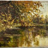 Oil painting on canvas signed