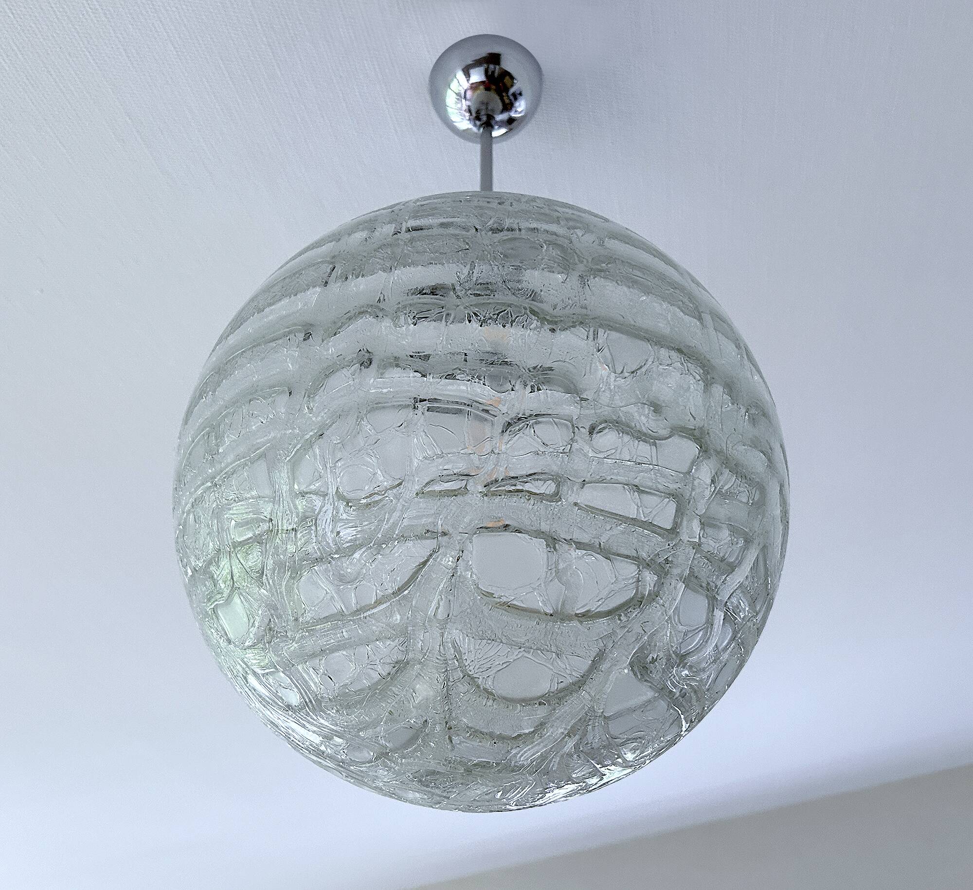 Large Vintage Murano Glass Pendant Light