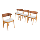 Set of four Helge Sibast No. 7 dining chairs