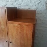 Vintage assymetrical oak cabinet