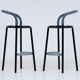 Paire de tabourets Fritz Hansen par Niels Gammelgaard avec Lars Mathiesen 1987