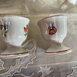 Set of 2 porcelain egg cups by Villeroy and Boch.