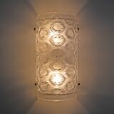 Pair of Modern Italian Murano Glass Textured Wall Sconces