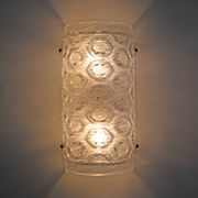 Pair of Modern Italian Murano Glass Textured Wall Sconces