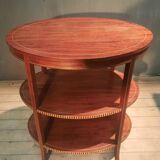 Oval gueridon with 3 trays