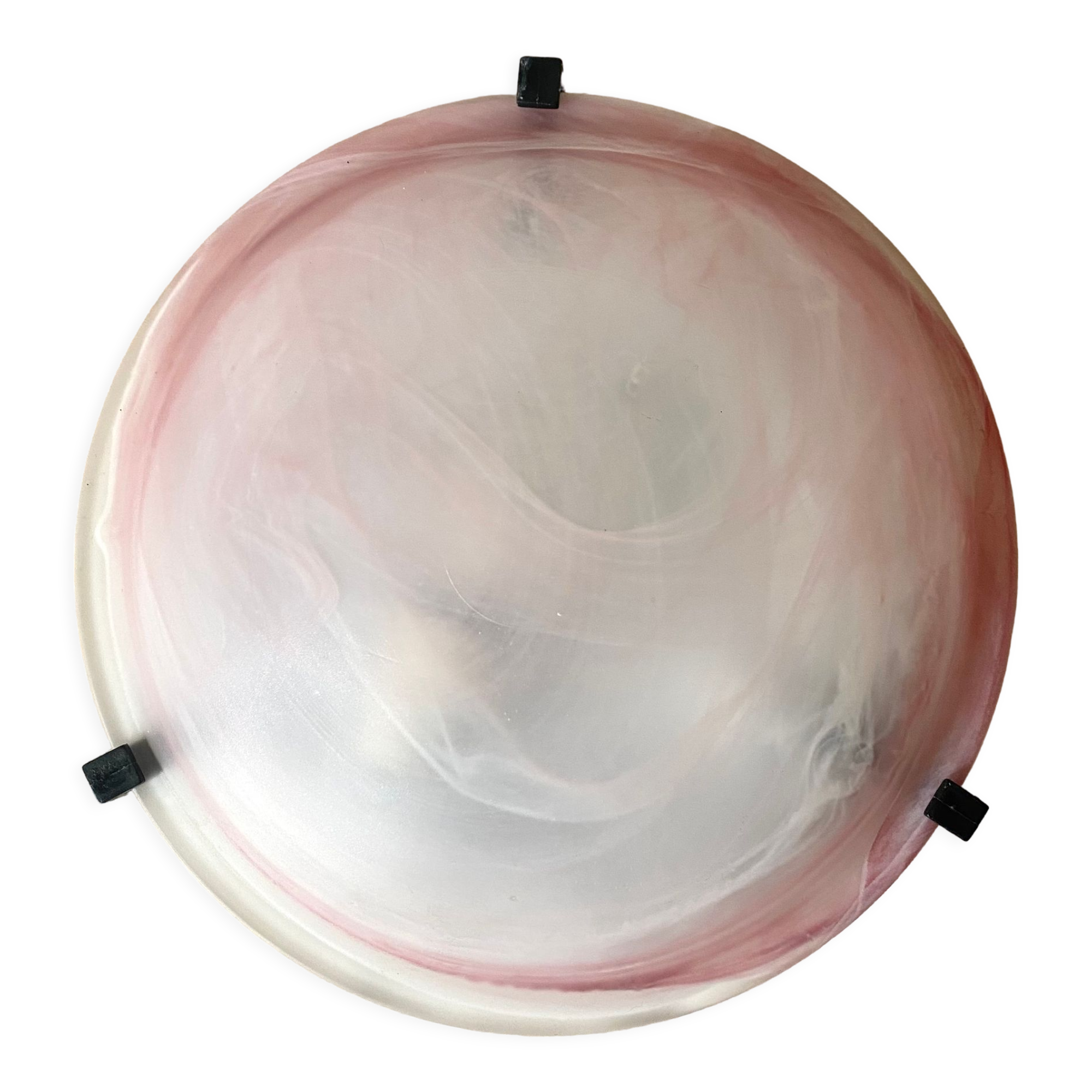 Vintage glass ceiling lamp 80s