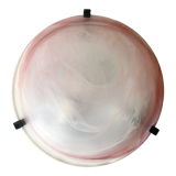 Vintage glass ceiling lamp 80s