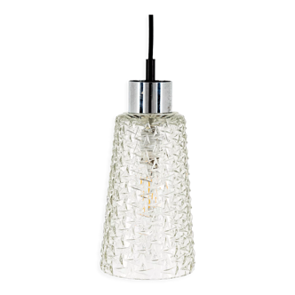 Midcentury pendant lamp in glass 1970s