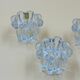 Set of 3 vintage glass candle holders – Glassware from Reims