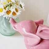 Pink ceramic elephant teapot
