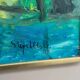 Swedish Oil on Canvas “Forest Gate” by Stig Allan Vintage & Framed