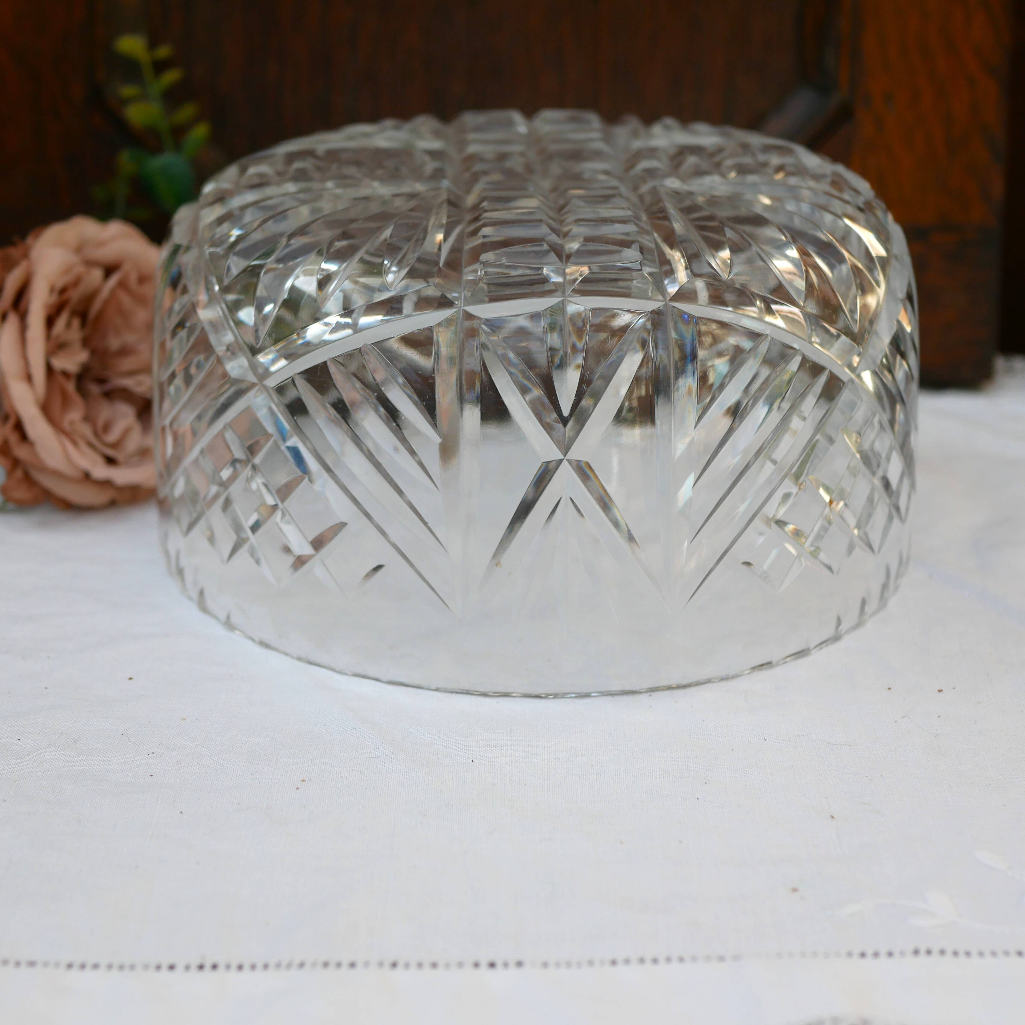 Large English crystal bowl
